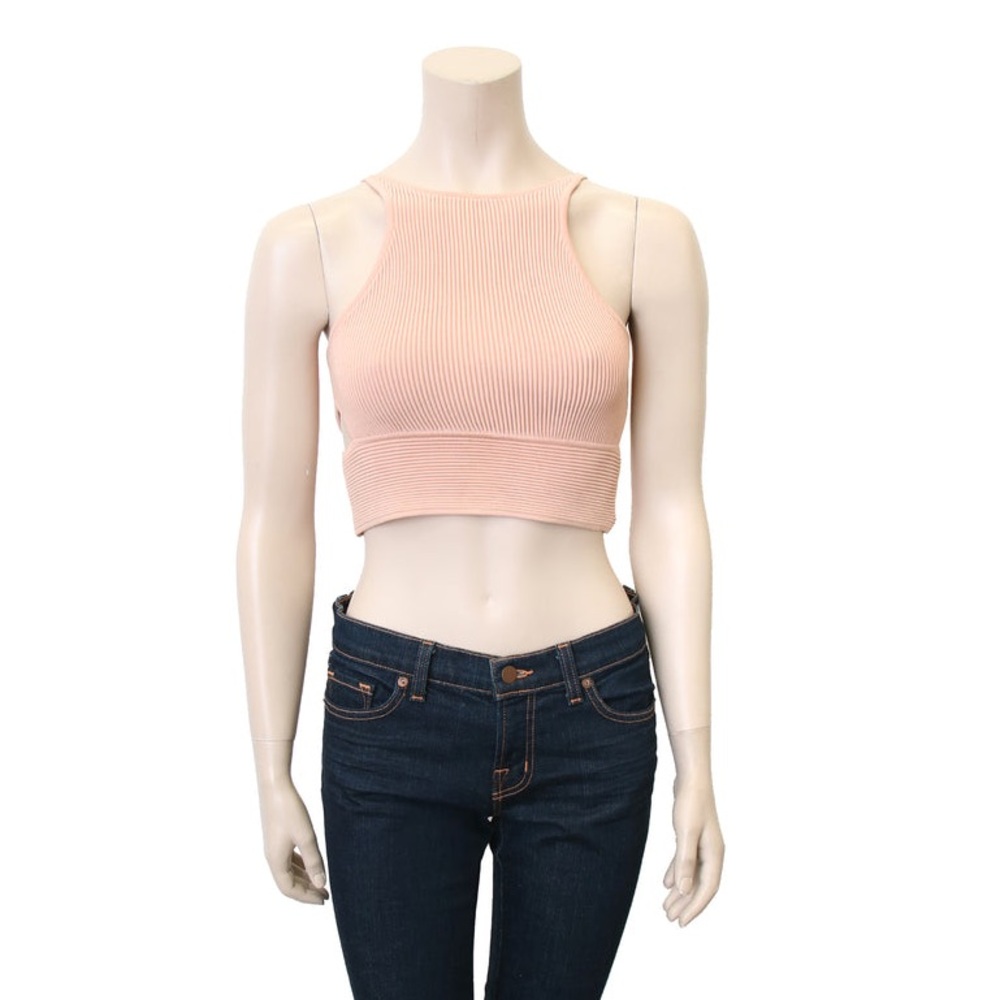 Jonathan Simkhai Stretch-Knit Ribbed Crop Top - Picture 2 of 8